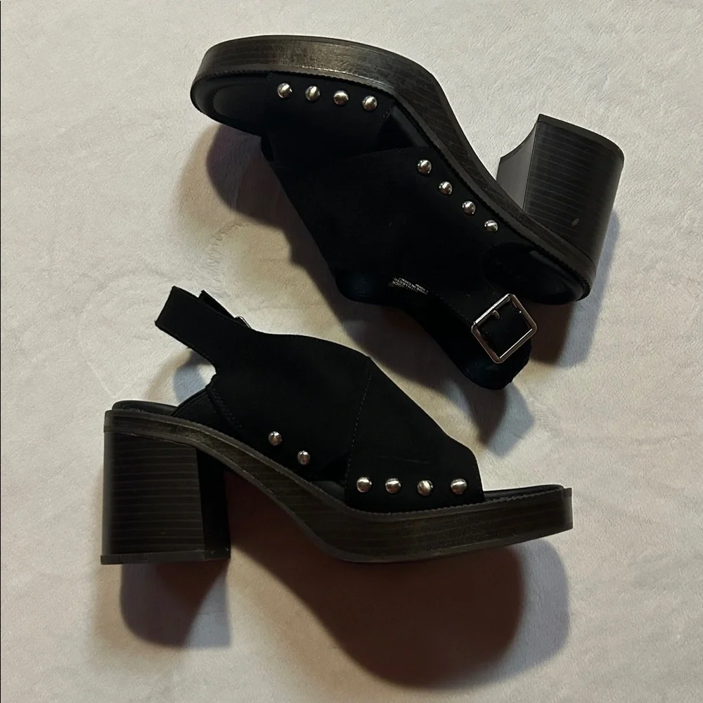 Torrid Black Studded Women's Heeled Sandals - Picture 2 of 4